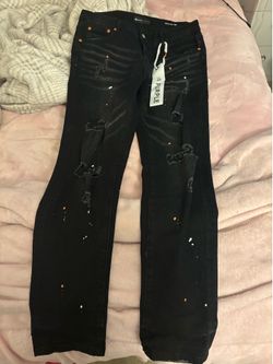black purple jeans
