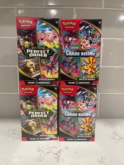 Pokemon Perfect Order, Chaos Rising Booster Bundles (4)