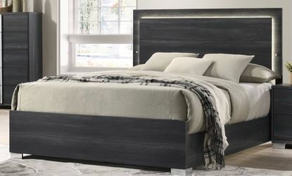 NEW KING SIZE LED BED WITH MATTRESS AND BOXSPRING INCLUDING FREE DELIVERY PAY ON DELIVERY