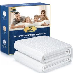 New 100% Waterproof Queen Mattress Protector Breathable Cooling 3D Air Fabric Mattress Cover 