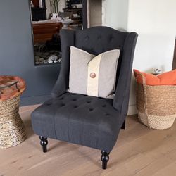 Gorgeous Dark Charcoal Armchair