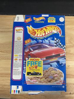 Hot Wheels Empty Cereal Box
