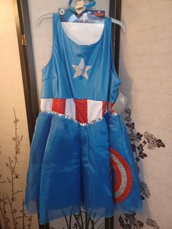 NWT adult size 2xl Disney store captain America Costume  dress