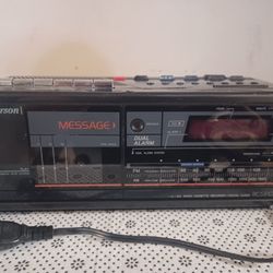 Emerson AM/FM Radio Cassette Recorder/Digital Clock with a dual alarm system, model RCS810A