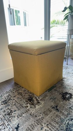Yellow storage stool