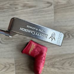 Scotty Cameron Pro Platinum Newport Mid Slant – Rare Classic Putter w/ Headcover 
