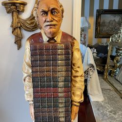 Very  Nice statue man with the books very large and collectible