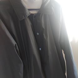 Black Button Up Windbreaker