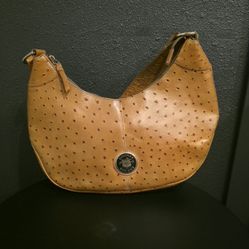 Dooney & Bourke Ostrich-Embossed Leather Hobo Bag,