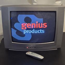 Philips 19" CRT TV With Remote Works Great