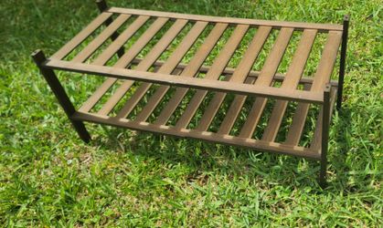 2 tier shelf organizer/ shoe rack., wood