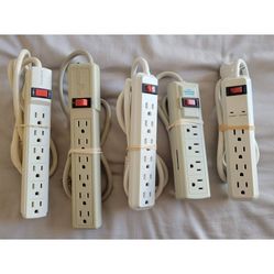 Indoor Surge Protector Power Tap Outlet Strip, Set of 5