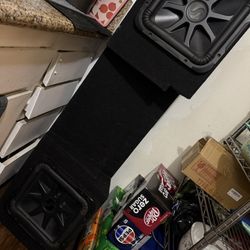 I Got 2 12 Kickers L7  Boxes Made For A Chevy  Silverado And A 3200 Hifonics Amp And A Epicenter 