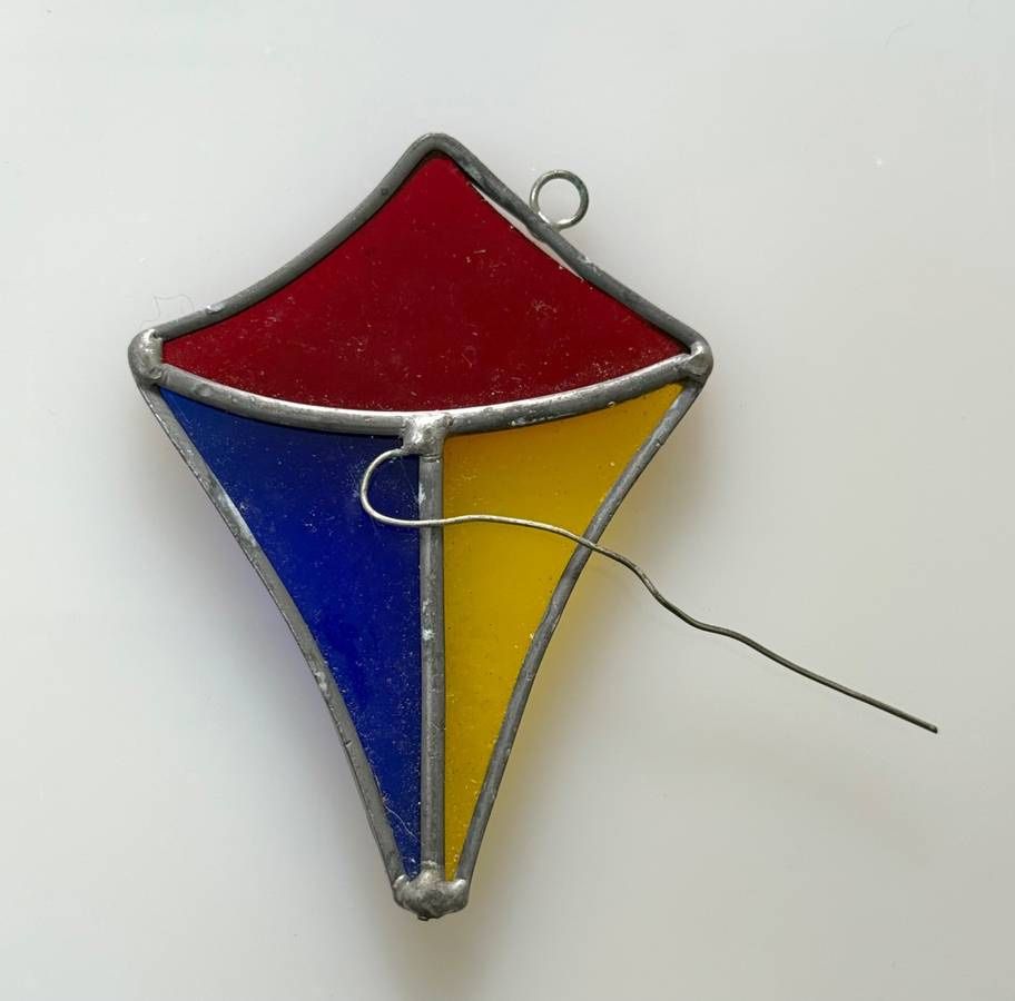 Vintage Stained Glass Sun Catcher Kite Decor