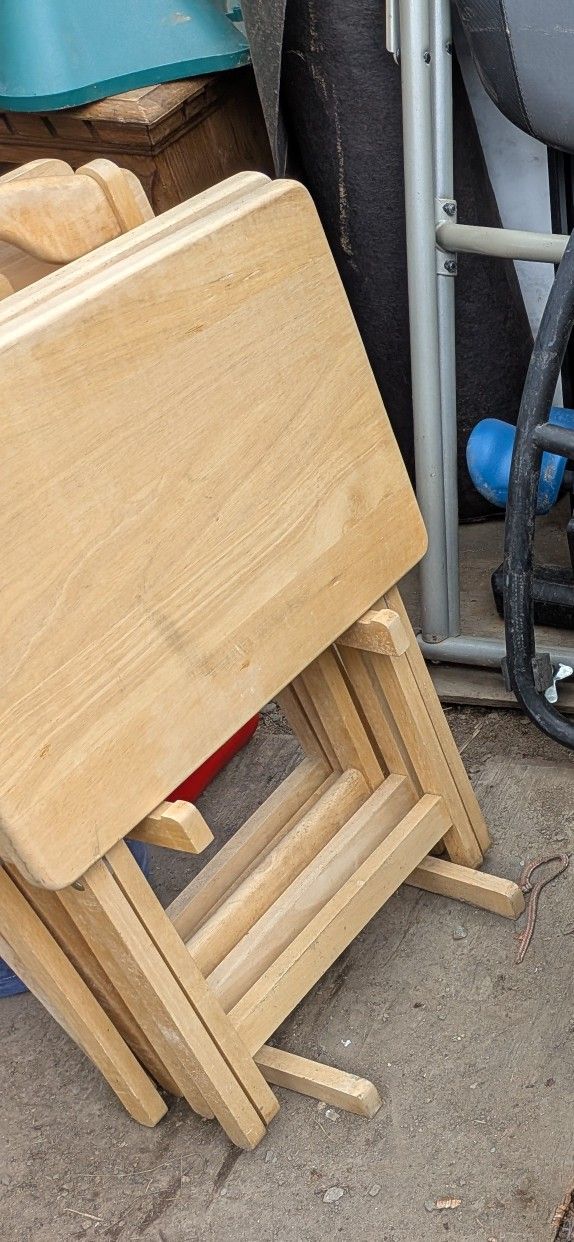 4 TV Trays with Holder