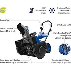 21” ELECTRIC SNOWBLOWER SALE!! FREE BATTERIES + FREE SHIPPING