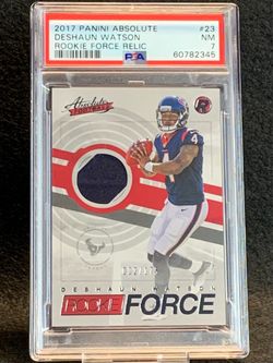 2017 Absolute 🔥 Deshaun Watson 🔥 Rookie Force Relic /175 PSA 7 NM 💎 - Texans / Cleveland Browns