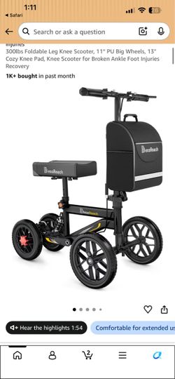 Knee scooter
