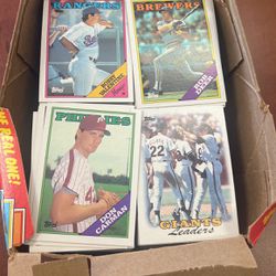 box of topps baseball cards assortment 