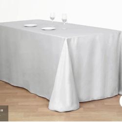 Extra Long Table Cloth Gray/silver