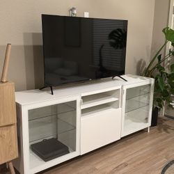 ikea besta white tv stand