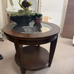 Center And Side Glass Tables 