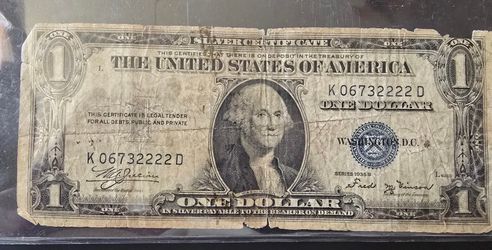 1935B 1 Silver Certificate Blue Seal K0(contact info removed)D