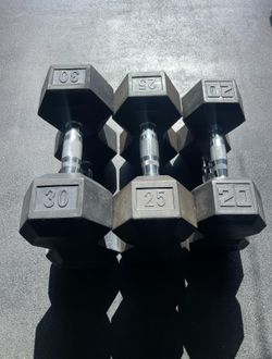 Hex Rubber Dumbbells Weights… Home gym Fitness…