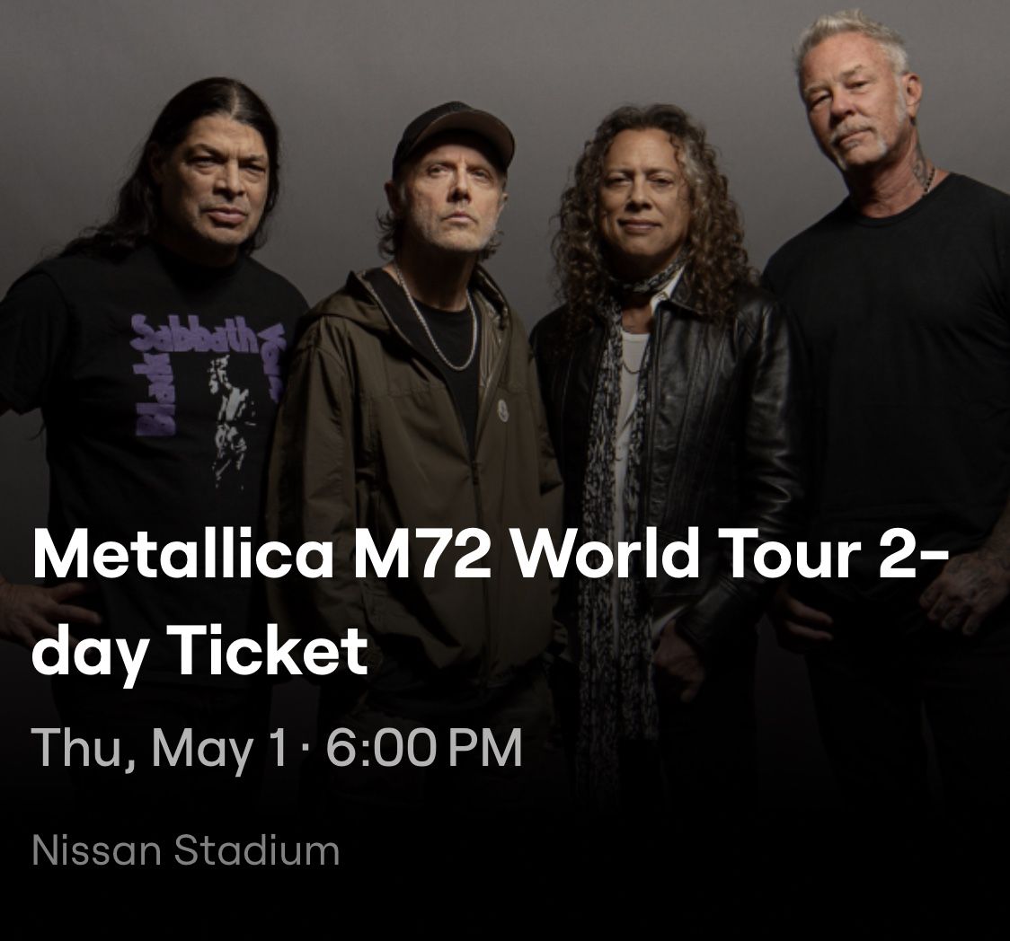 Metallica Tickets