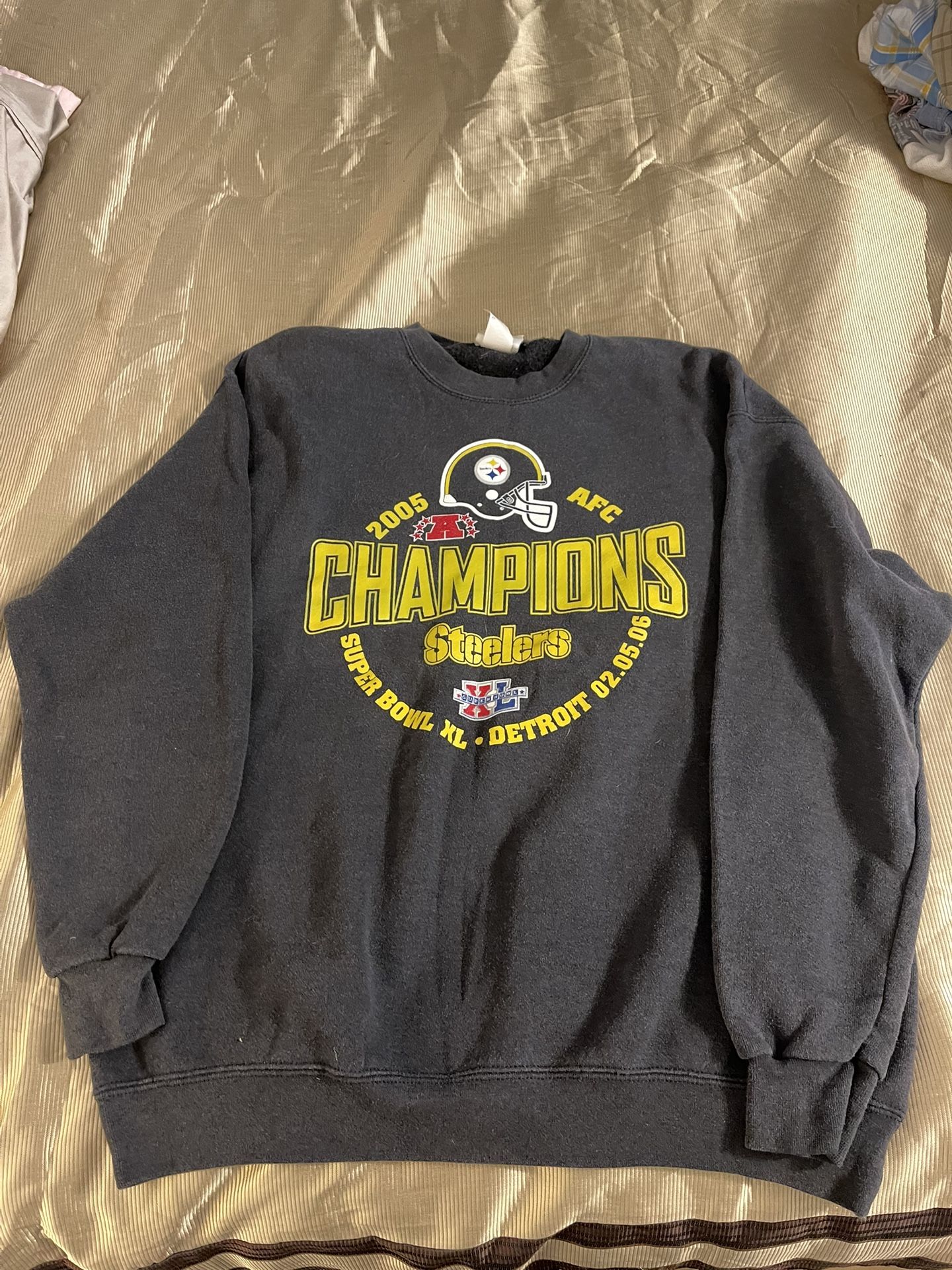 2005 steelers champions crewneck