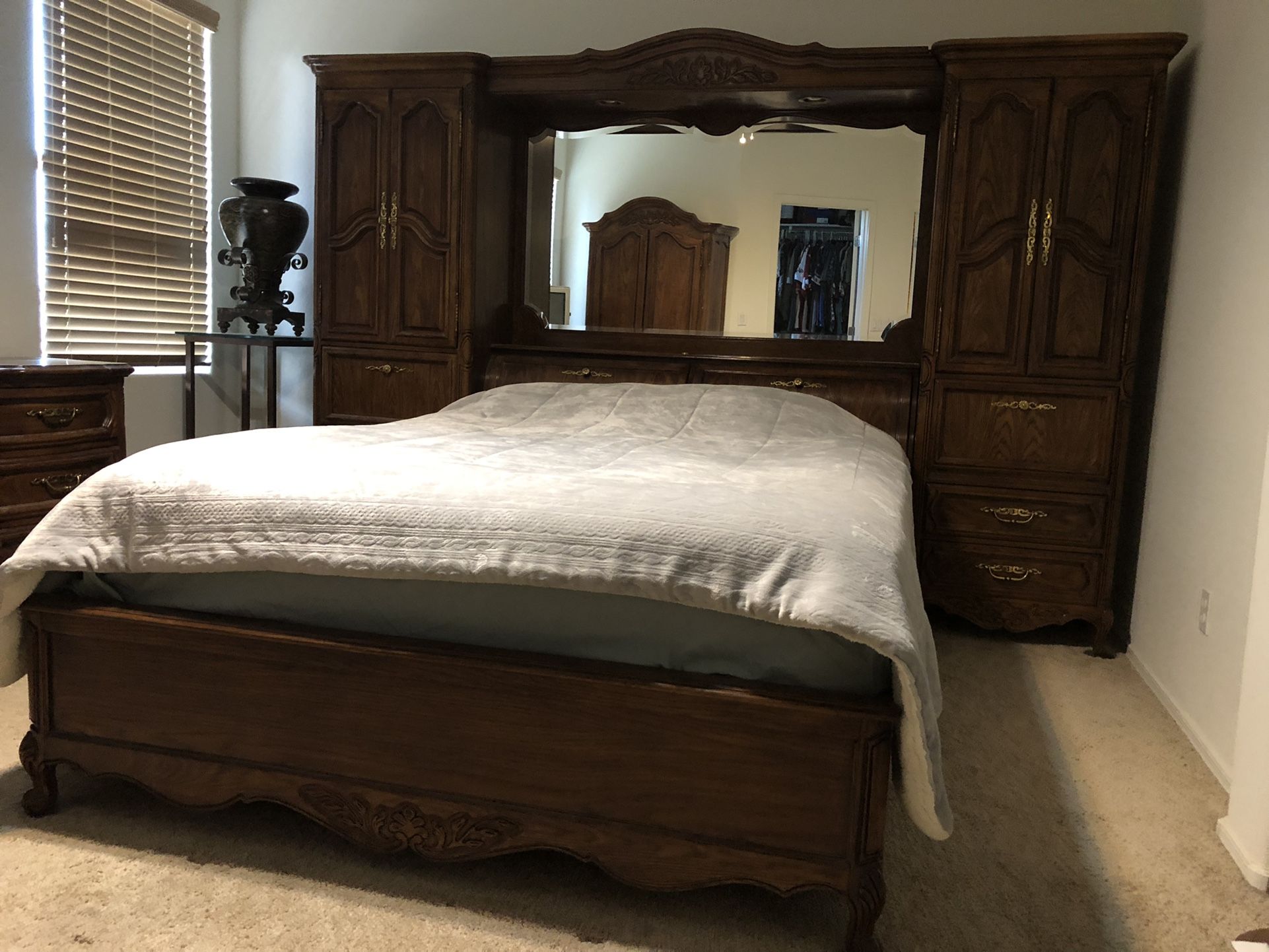 Unique Furniture Co. Winston Salem, NC solid black walnut bedroom suit