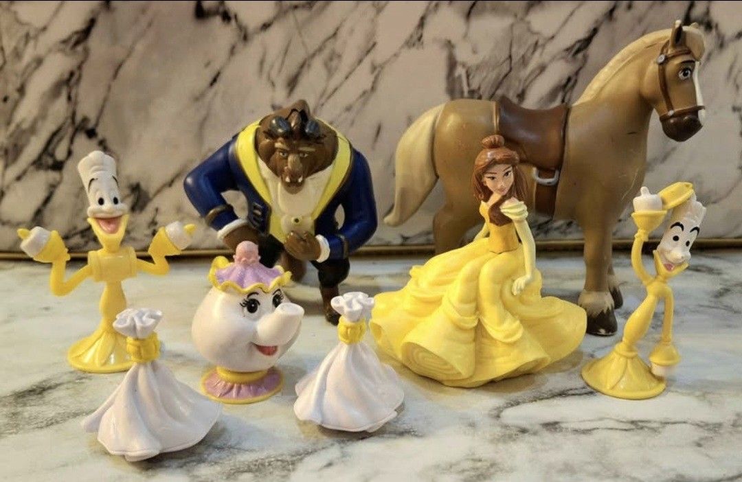 Disney Beauty and the Beast 8 Piece Figurine PVC Playset- DISNEY CAKE Toppers