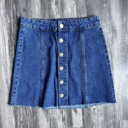 Aeropostale High Rise Denim Mini Skirt SZ 00 Blue Jean Skirt SZ XXS Y2K