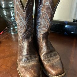 Ariat Woman's Legend Western Cowgirl Boots Brown Blue  Leather  Size 7 B