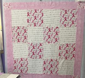 Handmade Breast Cancer Quilt