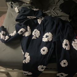 Navy Blue Denim tear