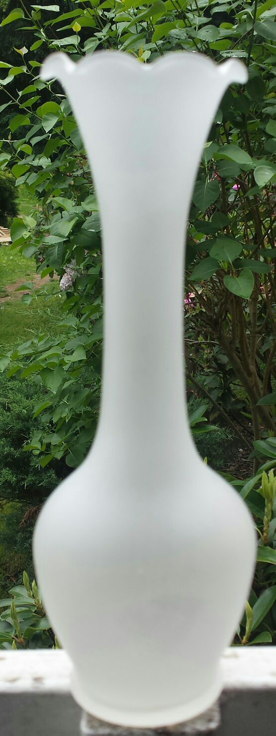 Vintage frosted vase