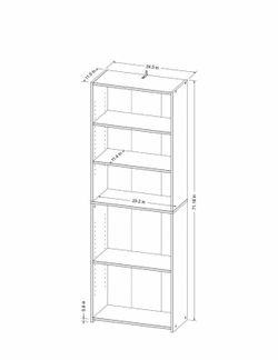 Room essentials 5 shelf bookcase white deals