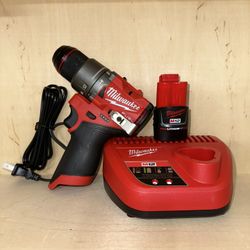 Milwaukee M12 Hammer Drill, Battery And Charger 