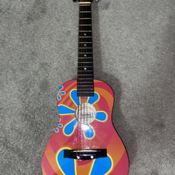 First Act Discovery Kids 30” vintage Guitar Sunset Floral Design Great Condition