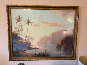 Oil Painting with Gold Frame