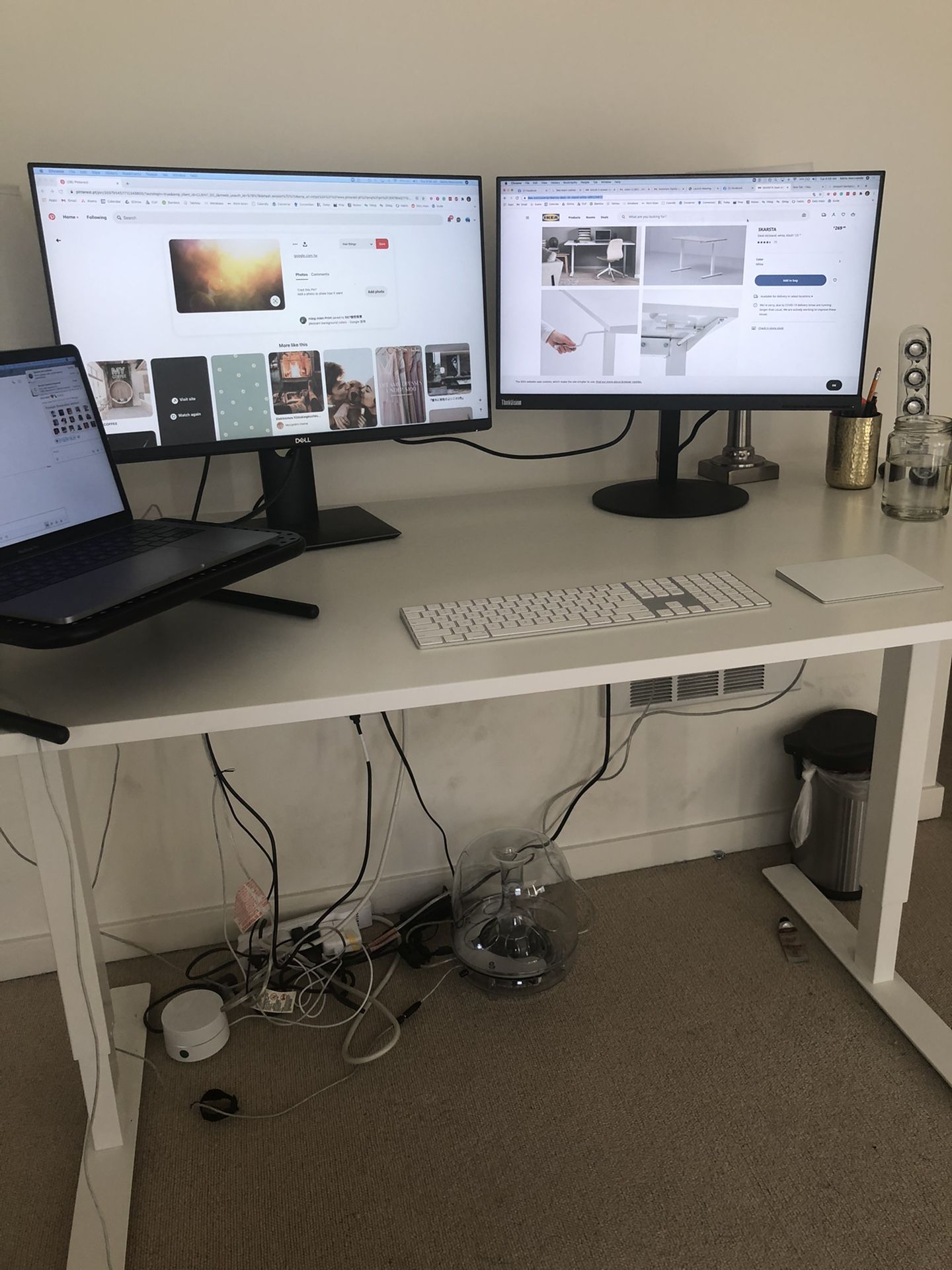 IKEA Desk sit/stand, white 63x31 1/2