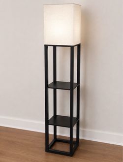 Modern Floor Lamp with Shelves