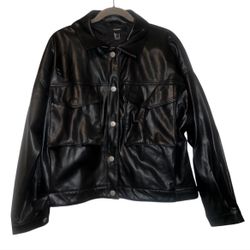 Forever 21 faux black leather jacket