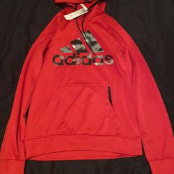 Adidas red hoodie - Small