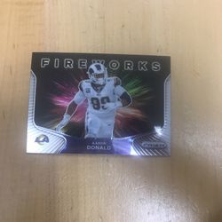 2020 PRIZM AARON DONALD FIREWORKS CARD
