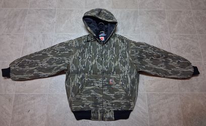 Carhartt Reworked Camo "Mossy Oak" Full Zip Hooded Active Jacket Size Medium Mens (NWOT).