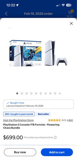PS5 1TB Fortnite Flowering Chaos Bundle — barely used