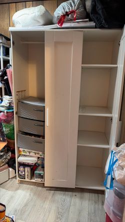 White IKEA closet