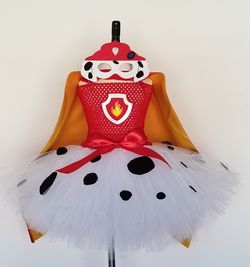 Paw Patrol Marshall Tutu Dress with Cape and Mask